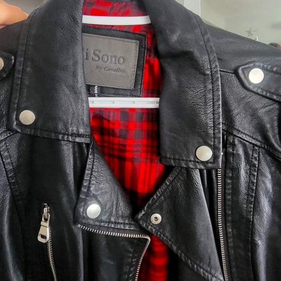 NWOT black faux leather jacket moto jacket size small - Picture 6 of 14